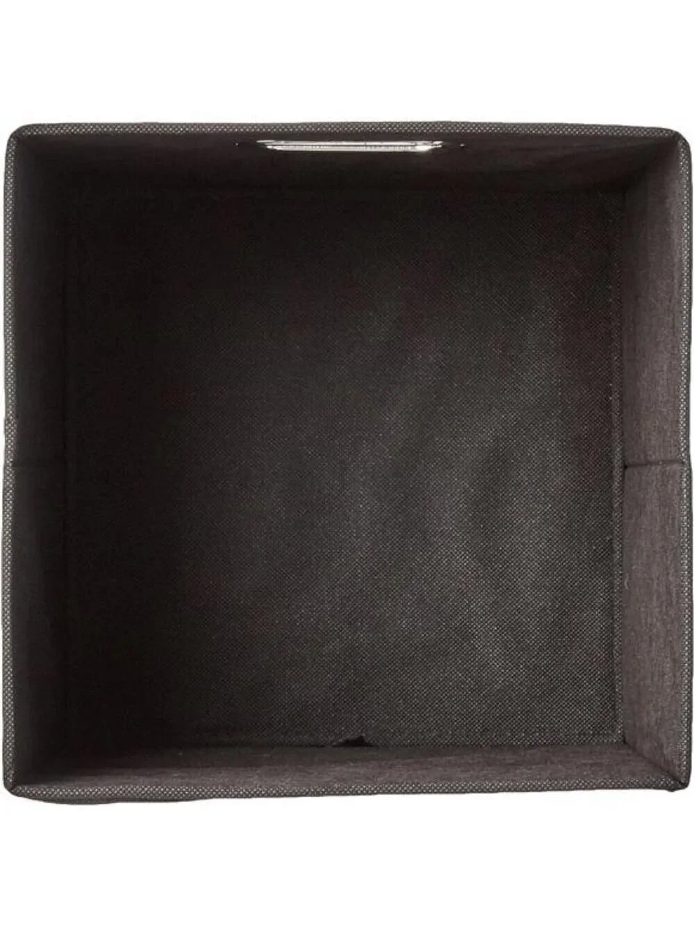 Black Fabric Storage Bins Set of 6 Collapsible Cube Organizer with Handles